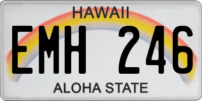 HI license plate EMH246