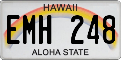HI license plate EMH248