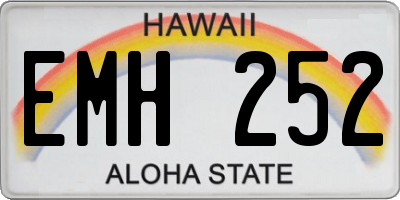 HI license plate EMH252