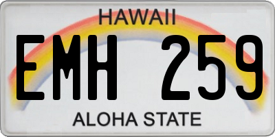 HI license plate EMH259