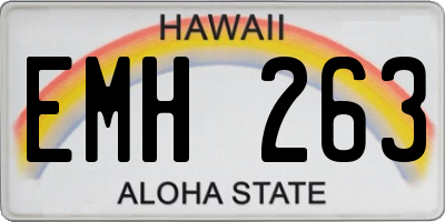 HI license plate EMH263