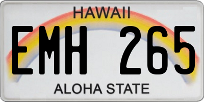 HI license plate EMH265
