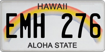 HI license plate EMH276