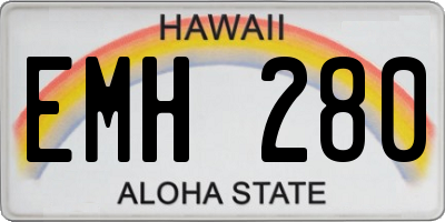 HI license plate EMH280