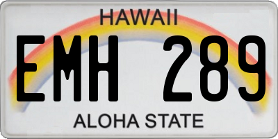 HI license plate EMH289