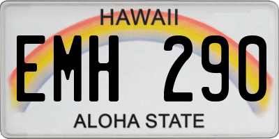 HI license plate EMH290