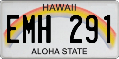 HI license plate EMH291