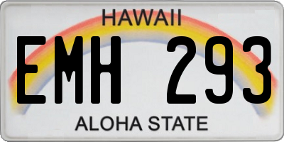 HI license plate EMH293