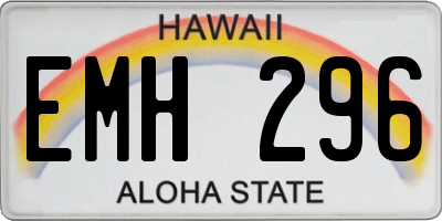 HI license plate EMH296