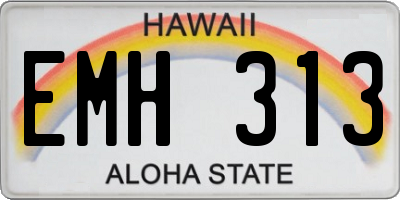 HI license plate EMH313