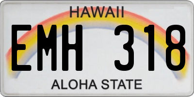 HI license plate EMH318
