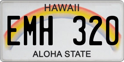 HI license plate EMH320