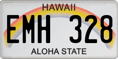 HI license plate EMH328