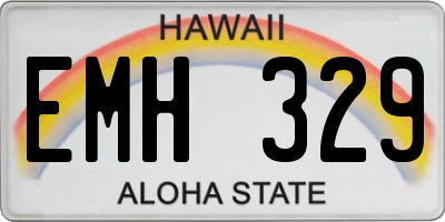 HI license plate EMH329