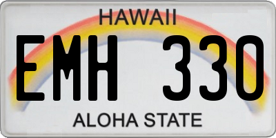HI license plate EMH330