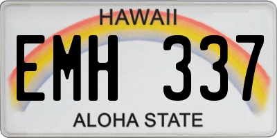 HI license plate EMH337