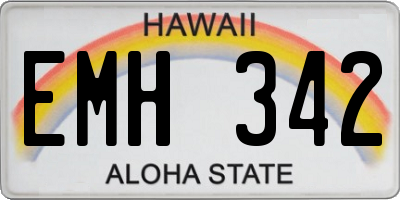 HI license plate EMH342