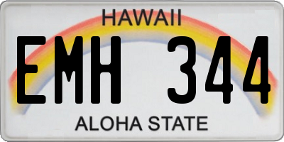 HI license plate EMH344
