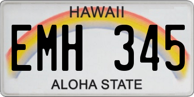 HI license plate EMH345