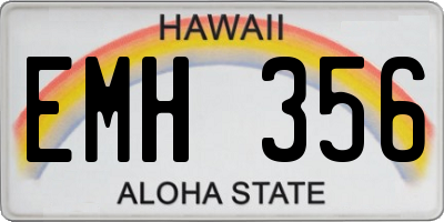 HI license plate EMH356