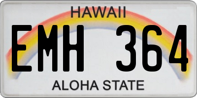 HI license plate EMH364