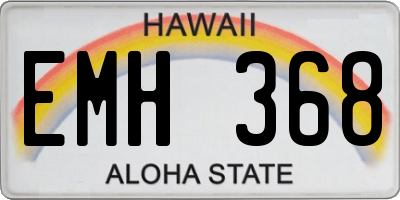 HI license plate EMH368