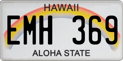 HI license plate EMH369