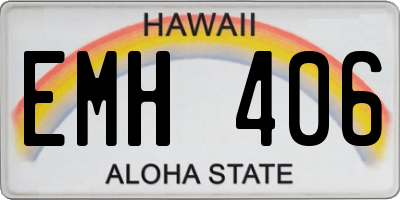 HI license plate EMH406