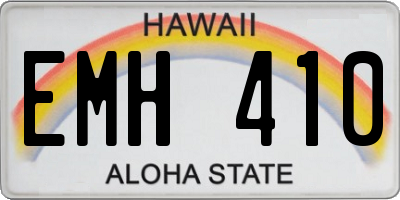 HI license plate EMH410