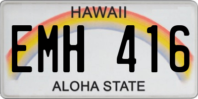 HI license plate EMH416
