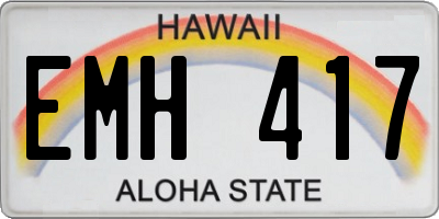 HI license plate EMH417