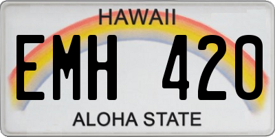 HI license plate EMH420