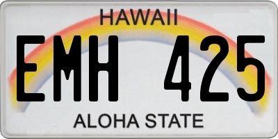 HI license plate EMH425