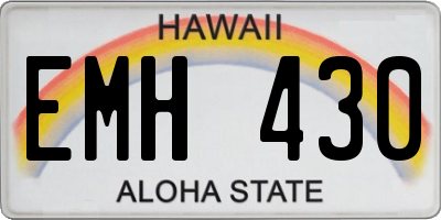 HI license plate EMH430