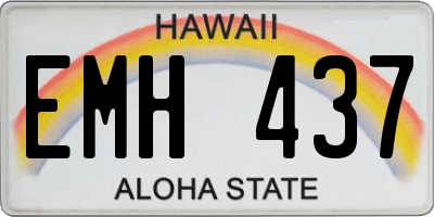 HI license plate EMH437