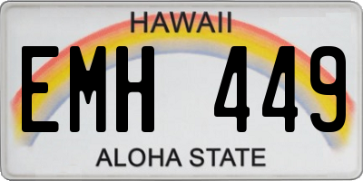 HI license plate EMH449