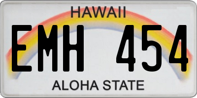 HI license plate EMH454