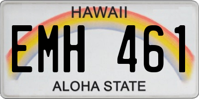 HI license plate EMH461