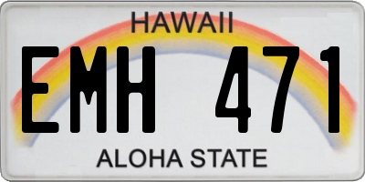 HI license plate EMH471