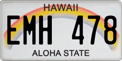 HI license plate EMH478