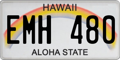 HI license plate EMH480