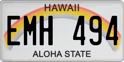 HI license plate EMH494