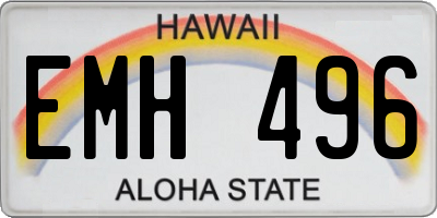 HI license plate EMH496