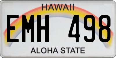 HI license plate EMH498