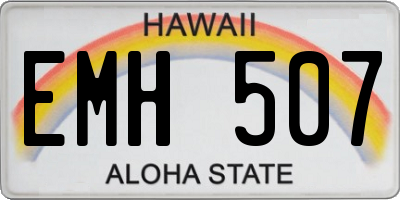 HI license plate EMH507