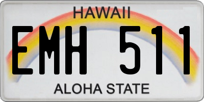 HI license plate EMH511