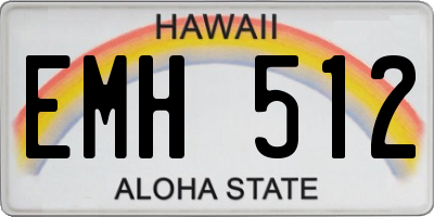 HI license plate EMH512