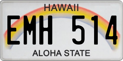 HI license plate EMH514