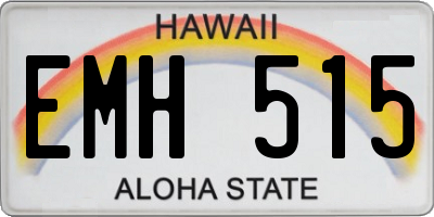 HI license plate EMH515
