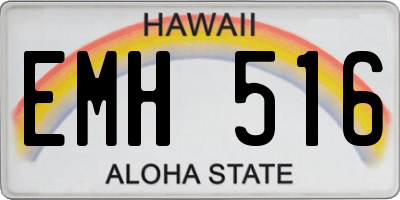 HI license plate EMH516